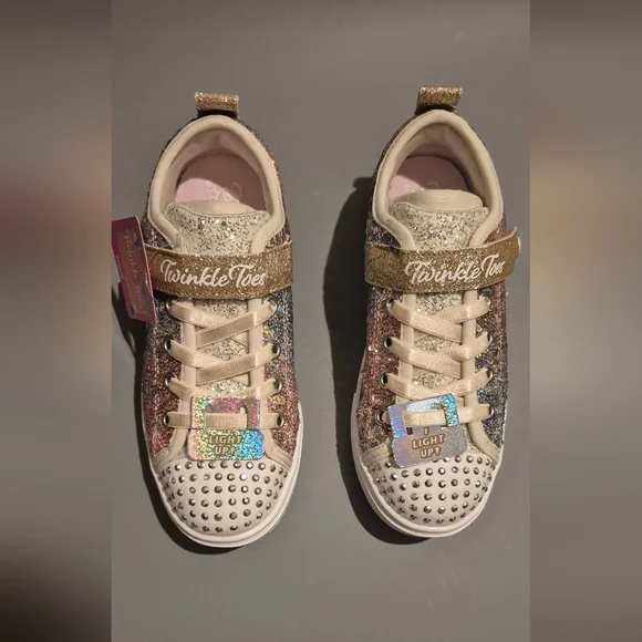 Twinkle Toes by Skechers - Girls Light Up Sneakers - Size 2- New - Picture 3 of 10